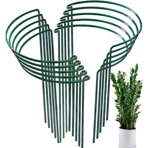 Linghhang - 10 Pcs Garden Plant Support Stakes, Half Round Garden Plant Support for Tomato, Peony, Hydrangea, Vine, Climbing Plants Flower Indoor Linghhang - 10 Pcs Garden Plant Support Stakes, Half Round Garden Plant Support for Tomato, Peony, Hydrangea, Vine, Climbing Plants Flower Indoor