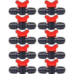 Cyslmuk - 10 Pcs Irrigation Switch Valve, Irrigation Pipe Valve Switch, pe Plastic Garden Tap, Double Male Barbed Tap, for Garden Lawn Irrigation, Cyslmuk - 10 Pcs Irrigation Switch Valve, Irrigation Pipe Valve Switch, pe Plastic Garden Tap, Double Male Barbed Tap, for Garden Lawn Irrigation,