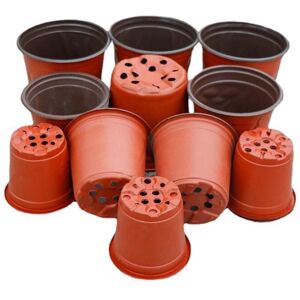 Linghhang - 100 Pieces Plastic Plant Flower Pot Seedling Pots with Drainage Holes for Garden Nursery Vegetable Garden Linghhang - 100 Pieces Plastic Plant Flower Pot Seedling Pots with Drainage Holes for Garden Nursery Vegetable Garden