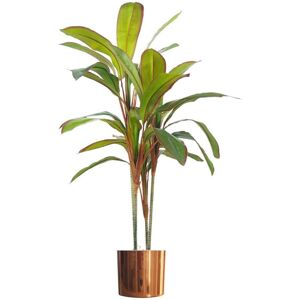 Leaf 100cm Artificial Potted Dracaena Tropical Plant with Copper Metal Plater Leaf 100cm Artificial Potted Dracaena Tropical Plant with Copper Metal Plater