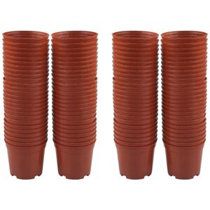 TLILY 100Pcs 8.5CM Round Plastic Plant Pots Small Flower Pots for Plant Nursery Small Potted Plants X2 I500102335 TLILY 100Pcs 8.5CM Round Plastic Plant Pots Small Flower Pots for Plant Nursery Small Potted Plants X2 I500102335