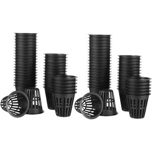 TLILY 120 Pack Mesh Cups 2 Inch Slotted Wide Lip Filter Plant Pot Net Basket Bucket for Hydroponics TLILY 120 Pack Mesh Cups 2 Inch Slotted Wide Lip Filter Plant Pot Net Basket Bucket for Hydroponics