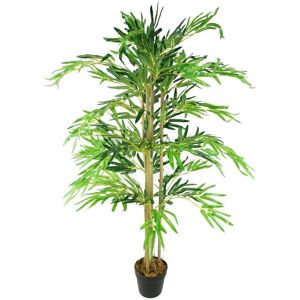 Leaf - 120cm (4ft) Artificial Bamboo Plants Trees Green Leaf - 120cm (4ft) Artificial Bamboo Plants Trees Green