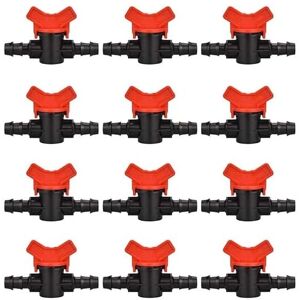 Linghhang - 12PCS Garden Hose Tap, Hose Irrigation Valve 16 x 16mm Plastic Shut Off Valve Connector for Outdoor Garden Water Valve Control (Black + Linghhang - 12PCS Garden Hose Tap, Hose Irrigation Valve 16 x 16mm Plastic Shut Off Valve Connector for Outdoor Garden Water Valve Control (Black +