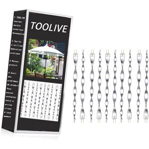DECKON 12Pcs Reflective Bird Deterrent Rods, 7 color 30cm Hanging Bird Repellents Reflective Wind Spiral- Keep Birds Away From Your Home, Garden, Patio DECKON 12Pcs Reflective Bird Deterrent Rods, 7 color 30cm Hanging Bird Repellents Reflective Wind Spiral- Keep Birds Away From Your Home, Garden, Patio