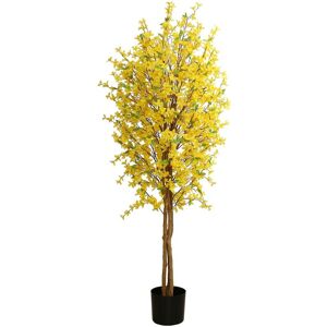 Genuine Leaf Design UK 150cm Forsythia Tree - Artificial, Natural, Brighten Home Genuine Leaf Design UK 150cm Forsythia Tree - Artificial, Natural, Brighten Home