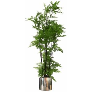 Leaf - 150cm Artificial Natural Moss Base Fern Foliage Plant with Silver Metal Plater Leaf - 150cm Artificial Natural Moss Base Fern Foliage Plant with Silver Metal Plater