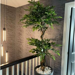 Leaf - 150cm Twisted Trunk Artificial Japanese Fruticosa Style Ficus Tree Leaf - 150cm Twisted Trunk Artificial Japanese Fruticosa Style Ficus Tree