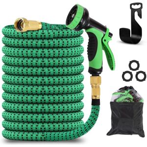 BEIJIYI 15m/50ft Expandable Garden Hose, Retractable Flexible Hose with 10 Spray Patterns, Adjustable Hose with 3/4" Adapters, Suitable for Garden, Car Wash BEIJIYI 15m/50ft Expandable Garden Hose, Retractable Flexible Hose with 10 Spray Patterns, Adjustable Hose with 3/4" Adapters, Suitable for Garden, Car Wash