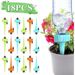 COOCHEER 18 Pieces Drip Irrigation Kits, Drip Bottle Automatic Watering Kit Adjustable Valves Watering System for Potted Plants for Garden Balcony Holiday COOCHEER 18 Pieces Drip Irrigation Kits, Drip Bottle Automatic Watering Kit Adjustable Valves Watering System for Potted Plants for Garden Balcony Holiday