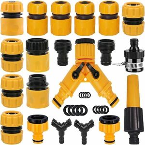 IKODM 20 Pack Garden Hose Connector, Garden Hose Tap Adapter, y Hose Splitter, Universal Tap Connector, etc. IKODM 20 Pack Garden Hose Connector, Garden Hose Tap Adapter, y Hose Splitter, Universal Tap Connector, etc.