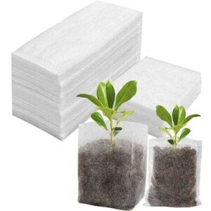 TORMATOR 200 Pcs Seedling Bags - 10x12cm + 14x16cm Biodegradable Garden Planting Bags Non-Woven Seedling Pots TORMATOR 200 Pcs Seedling Bags - 10x12cm + 14x16cm Biodegradable Garden Planting Bags Non-Woven Seedling Pots