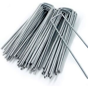 Linghhang - 20pcs U-Shaped Garden Pegs (150mm Long, 40mm Wide, 3mm Diameter) Mulch Fixing Stakes, for Weed Control Sheets, Camping Stakes, Garden Linghhang - 20pcs U-Shaped Garden Pegs (150mm Long, 40mm Wide, 3mm Diameter) Mulch Fixing Stakes, for Weed Control Sheets, Camping Stakes, Garden