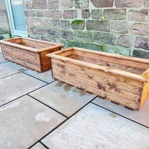 Charles Taylor - 2Pc Extra Large Trough - Wood - L47.5 x W109 x H33 cm - Fully Assembled Charles Taylor - 2Pc Extra Large Trough - Wood - L47.5 x W109 x H33 cm - Fully Assembled