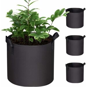 Cyslmuk - 3-piece plant growing bag set, 1-gallon non-woven growing bag, plant growing bag, portable seedling growing bag,18x16cm Cyslmuk - 3-piece plant growing bag set, 1-gallon non-woven growing bag, plant growing bag, portable seedling growing bag,18x16cm