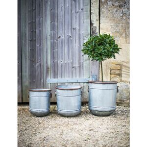 Garden Trading - 3 x Malmesbury Flower Planters Pots Bucket Galvanised Steel Metal Garden Trading - 3 x Malmesbury Flower Planters Pots Bucket Galvanised Steel Metal