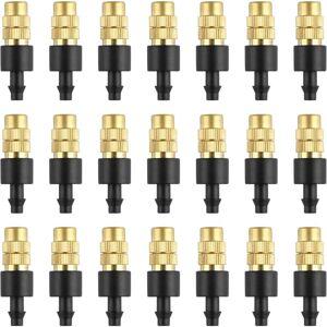 Linghhang - 30 Pieces) Brass Spray Nozzle, Adjustable Atomizing Nozzle Copper Drip Irrigation 4/7mm Atomization Micro Sprinkler Linghhang - 30 Pieces) Brass Spray Nozzle, Adjustable Atomizing Nozzle Copper Drip Irrigation 4/7mm Atomization Micro Sprinkler