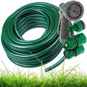 STORM TRADING GROUP 30M (98ft) Green Garden PVC Hose Pipe & Spray Attachment Perfect For Watering Plants & Washing Car STORM TRADING GROUP 30M (98ft) Green Garden PVC Hose Pipe & Spray Attachment Perfect For Watering Plants & Washing Car