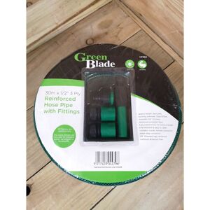 Samuel Alexander - 30m Reinforced Garden Hose Pipe / Hosepipe in Green with Fittings Samuel Alexander - 30m Reinforced Garden Hose Pipe / Hosepipe in Green with Fittings