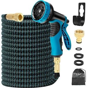 Cyslmuk - 30m/100FT Expandable Garden Hose, 3-Layer Natural Latex Flexible Water Hose, Garden Watering or Car Washing Cyslmuk - 30m/100FT Expandable Garden Hose, 3-Layer Natural Latex Flexible Water Hose, Garden Watering or Car Washing