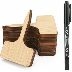 HÉLOISE 36 Pieces Outdoor Garden Label, Bamboo Plant Label, Vegetable Patch, Seedling Labels, Suitable for Succulent Vegetables and Flowers, T Shape, 6X10CM HÉLOISE 36 Pieces Outdoor Garden Label, Bamboo Plant Label, Vegetable Patch, Seedling Labels, Suitable for Succulent Vegetables and Flowers, T Shape, 6X10CM