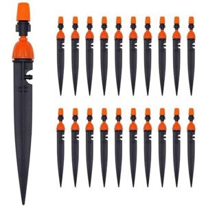 Gotrays - 360 Degree Adjustable Drip Irrigation Garden Drip Irrigation System 1/4 (4-7mm) Micro Flow Hose for Garden, Greenhouse (20pcs) Gotrays - 360 Degree Adjustable Drip Irrigation Garden Drip Irrigation System 1/4 (4-7mm) Micro Flow Hose for Garden, Greenhouse (20pcs)