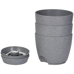 TLILY 3Pack 6.5Inch Self Watering Pots for Indoor Plants,Flower Pots Planter with Drainage Holes and Wick Rope-Gray TLILY 3Pack 6.5Inch Self Watering Pots for Indoor Plants,Flower Pots Planter with Drainage Holes and Wick Rope-Gray