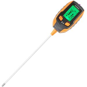 Héloise - 4-in-1 Soil Moisture Tester, Digital Plant Thermometer/Soil Moisture/pH/Sunlight with Backlit lcd Display for Gardening, Agriculture and Héloise - 4-in-1 Soil Moisture Tester, Digital Plant Thermometer/Soil Moisture/pH/Sunlight with Backlit lcd Display for Gardening, Agriculture and