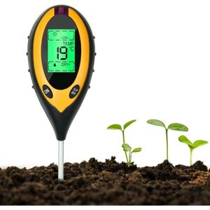 TEHTUY 4-in-1 Soil Tester pH Meter, Digital Plant Thermometer Tester with Light/Temperature/Soil pH/Soil Moisture, Garden Hygrometer 4-in-1 Soil Tester (No TEHTUY 4-in-1 Soil Tester pH Meter, Digital Plant Thermometer Tester with Light/Temperature/Soil pH/Soil Moisture, Garden Hygrometer 4-in-1 Soil Tester (No