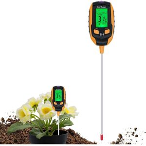 WOIYIC 4 in 1 Soil Tester with PH/Temperature/Humidity/Light for Gardening, Lawn, Agriculture and Outdoor Plants WOIYIC 4 in 1 Soil Tester with PH/Temperature/Humidity/Light for Gardening, Lawn, Agriculture and Outdoor Plants
