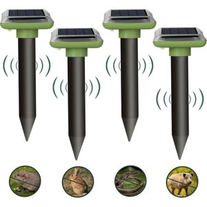 Cyslmuk - 4 Pack Solar Mouse Repellent, Solar Ultrasonic Mouse Repellent, IP66 Waterproof Ultrasonic Snake Repellent for Garden Lawn Pest Control Cyslmuk - 4 Pack Solar Mouse Repellent, Solar Ultrasonic Mouse Repellent, IP66 Waterproof Ultrasonic Snake Repellent for Garden Lawn Pest Control