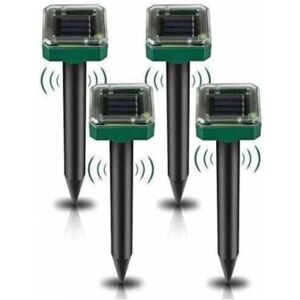 Odipie - 4-pack solar ultrasonic mole repellent, solar mouse repellent for outdoor use, for gardens, moles, voles, pocket gophers, snakes or other Odipie - 4-pack solar ultrasonic mole repellent, solar mouse repellent for outdoor use, for gardens, moles, voles, pocket gophers, snakes or other