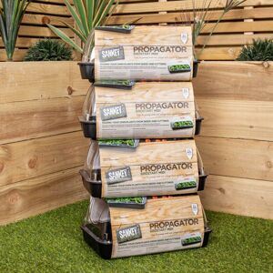 Samuel Alexander - 4 x 38cm Unheated Seed Starter Tray Grostart Midi Propagator Indoor Seedling Planter Samuel Alexander - 4 x 38cm Unheated Seed Starter Tray Grostart Midi Propagator Indoor Seedling Planter