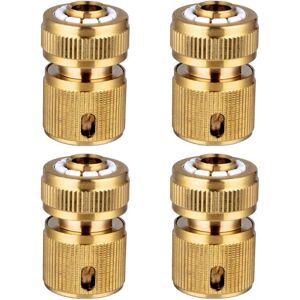 Memkey - 4-Piece Brass Garden Hose Quick Connectors, Quick Connectors for Garden Irrigation Hoses, 1/2 Inch Quick Connectors Memkey - 4-Piece Brass Garden Hose Quick Connectors, Quick Connectors for Garden Irrigation Hoses, 1/2 Inch Quick Connectors