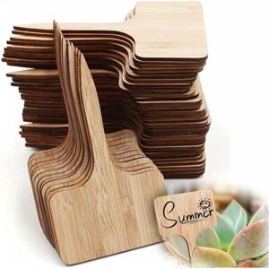 BEXTCOK 50-Pack Bamboo Plant Labels – T-Shaped Garden Markers for Seedlings and Vegetable Patch, Wooden Tags for Indoor and Outdoor Plants BEXTCOK 50-Pack Bamboo Plant Labels – T-Shaped Garden Markers for Seedlings and Vegetable Patch, Wooden Tags for Indoor and Outdoor Plants