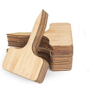 Linghhang - 50Pcs Bamboo Garden Plant Labels, 10x6cm Durable T-Shaped Tags Garden Vegetable Labels Greenhouse Seed Pot Flower Herbs Tags Linghhang - 50Pcs Bamboo Garden Plant Labels, 10x6cm Durable T-Shaped Tags Garden Vegetable Labels Greenhouse Seed Pot Flower Herbs Tags