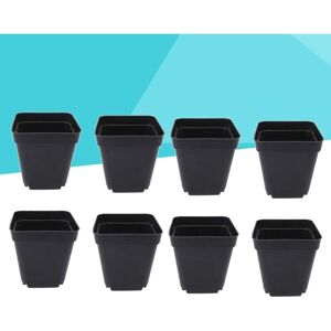 ERSANDY 50 Pack Black Seedling Pot - Square Plastic Plant Pots - Small Flower Pot for Indoor and Outdoor (Black/6 x 6 x 6.5 cm) ERSANDY 50 Pack Black Seedling Pot - Square Plastic Plant Pots - Small Flower Pot for Indoor and Outdoor (Black/6 x 6 x 6.5 cm)