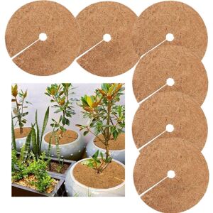 WOIYIC 6 Pieces Mulching Disc, Winter Protection for Potted Plants, Plant Protection Mat, Biodegradable Coconut Mat Plants for Gardening, 20cm- WOIYIC 6 Pieces Mulching Disc, Winter Protection for Potted Plants, Plant Protection Mat, Biodegradable Coconut Mat Plants for Gardening, 20cm-
