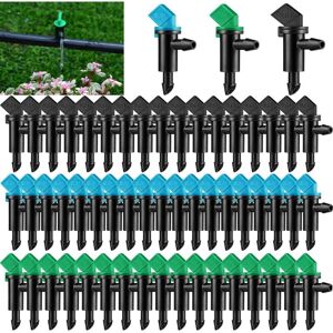 Memkey - 60pcs Irrigation Drip Emitters, hoinco 3 Sizes Garden Flag Irrigation Drip Emitters for Lawn, Trees, Shrubs, Garden (4 l/h Black, 8 l/h Memkey - 60pcs Irrigation Drip Emitters, hoinco 3 Sizes Garden Flag Irrigation Drip Emitters for Lawn, Trees, Shrubs, Garden (4 l/h Black, 8 l/h