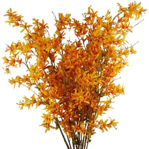 Leaf Yellow Blossom Floral Spray Artificial - Set of 6 x 130cm Leaf Yellow Blossom Floral Spray Artificial - Set of 6 x 130cm