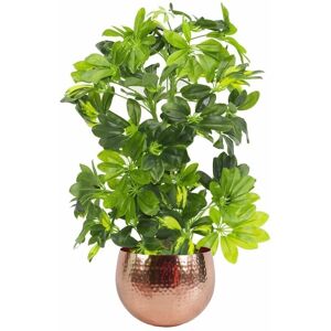 Leaf 75cm Artificial Arboricola Gold Capella Plant - Copper Metal Planter Leaf 75cm Artificial Arboricola Gold Capella Plant - Copper Metal Planter