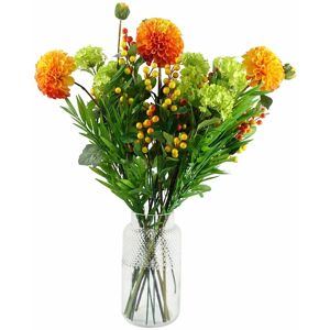 Leaf - 75cm Orange Dahlia and Fern Display Leaf - 75cm Orange Dahlia and Fern Display