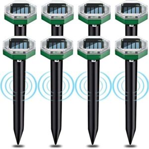 Odipie - 8 Pcs Ultrasonic Solar Mole Repeller Mole Repellent Ultrasonic Solar Mole Repellent Odipie - 8 Pcs Ultrasonic Solar Mole Repeller Mole Repellent Ultrasonic Solar Mole Repellent