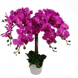 Leaf 85cm Artificial Deluxe Bush Orchid Dark Pink Leaf 85cm Artificial Deluxe Bush Orchid Dark Pink