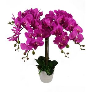 Leaf 85cm Artificial Deluxe Bush Orchid - Dark Pink Leaf 85cm Artificial Deluxe Bush Orchid - Dark Pink