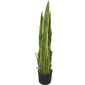 Leaf - 90cm (3ft) Artificial Sansevieria Yellow Green Indoor Plant - Large Leaf - 90cm (3ft) Artificial Sansevieria Yellow Green Indoor Plant - Large