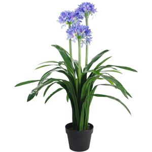 Leaf 90cm Premium Artificial Agapanthus with pot blue Leaf 90cm Premium Artificial Agapanthus with pot blue