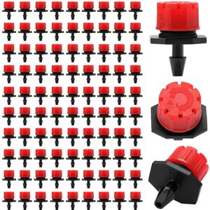 BEIJIYI 90pcs Adjustable Irrigation Dripper, Plastic Micro Drip Irrigation Dripper, Watering Head for Flower Beds, Gardens, Lawn, Red BEIJIYI 90pcs Adjustable Irrigation Dripper, Plastic Micro Drip Irrigation Dripper, Watering Head for Flower Beds, Gardens, Lawn, Red