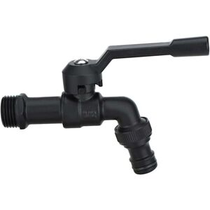 AlwaysH Garden Hose Faucet, Black Brass Faucet, Double Outlet for Garden, Yard (Single Head) AlwaysH Garden Hose Faucet, Black Brass Faucet, Double Outlet for Garden, Yard (Single Head)