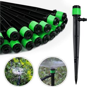 Alwaysh - 100pcs Irrigation Dripper, 360 Degree Adjustable Micro Sprinkler for 1/4 (4-6mm) Irrigation Tubing, for Garden Greenhouse Lawn Alwaysh - 100pcs Irrigation Dripper, 360 Degree Adjustable Micro Sprinkler for 1/4 (4-6mm) Irrigation Tubing, for Garden Greenhouse Lawn